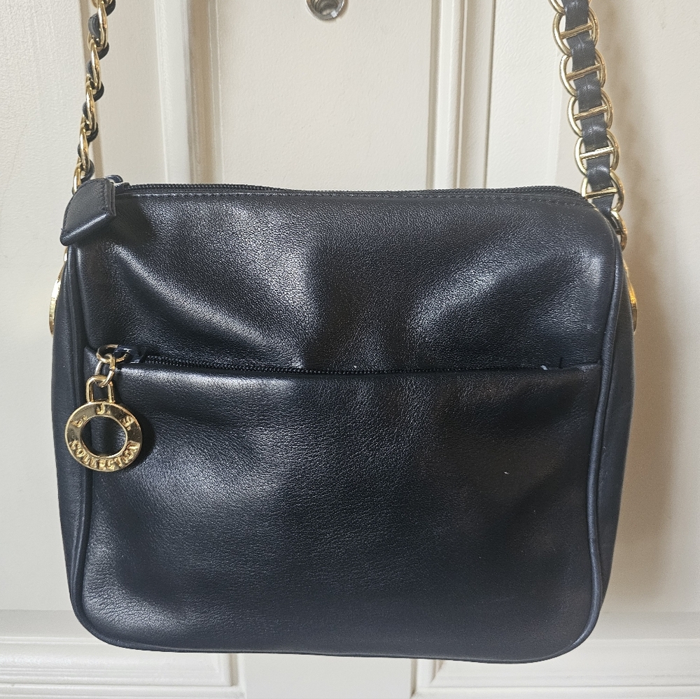 LJS Collections Black Leather And Goldtone Hardware💥🖤💛
